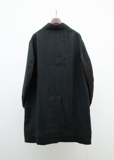 ZIGGY CHEN CLASSIC WORKERS COAT WITH CONTRAST POCKETS