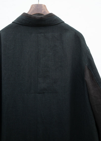 ZIGGY CHEN CLASSIC WORKERS COAT WITH CONTRAST POCKETS