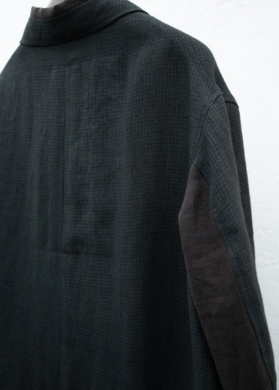 ZIGGY CHEN CLASSIC WORKERS COAT WITH CONTRAST POCKETS