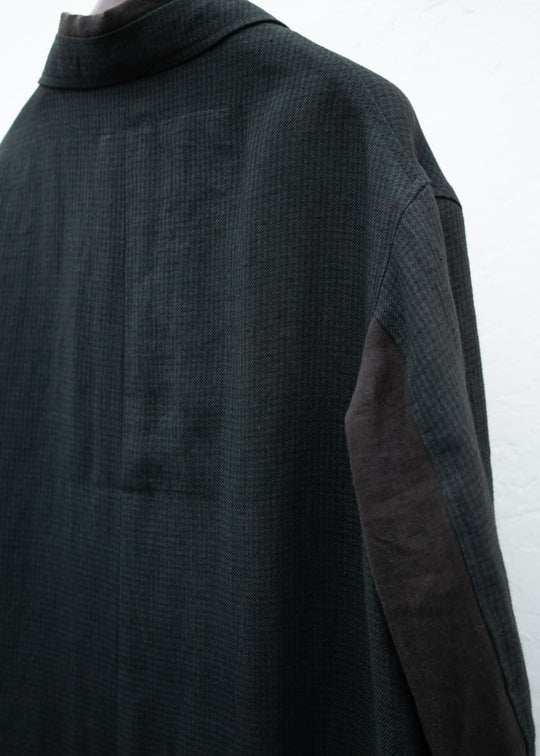 ZIGGY CHEN CLASSIC WORKERS COAT WITH CONTRAST POCKETS