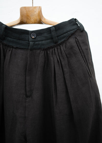 ZIGGY CHEN FRONT PLEATS WIDE TROUSERS
