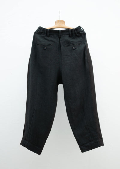 ZIGGY CHEN FRONT PLEATS WIDE TROUSERS