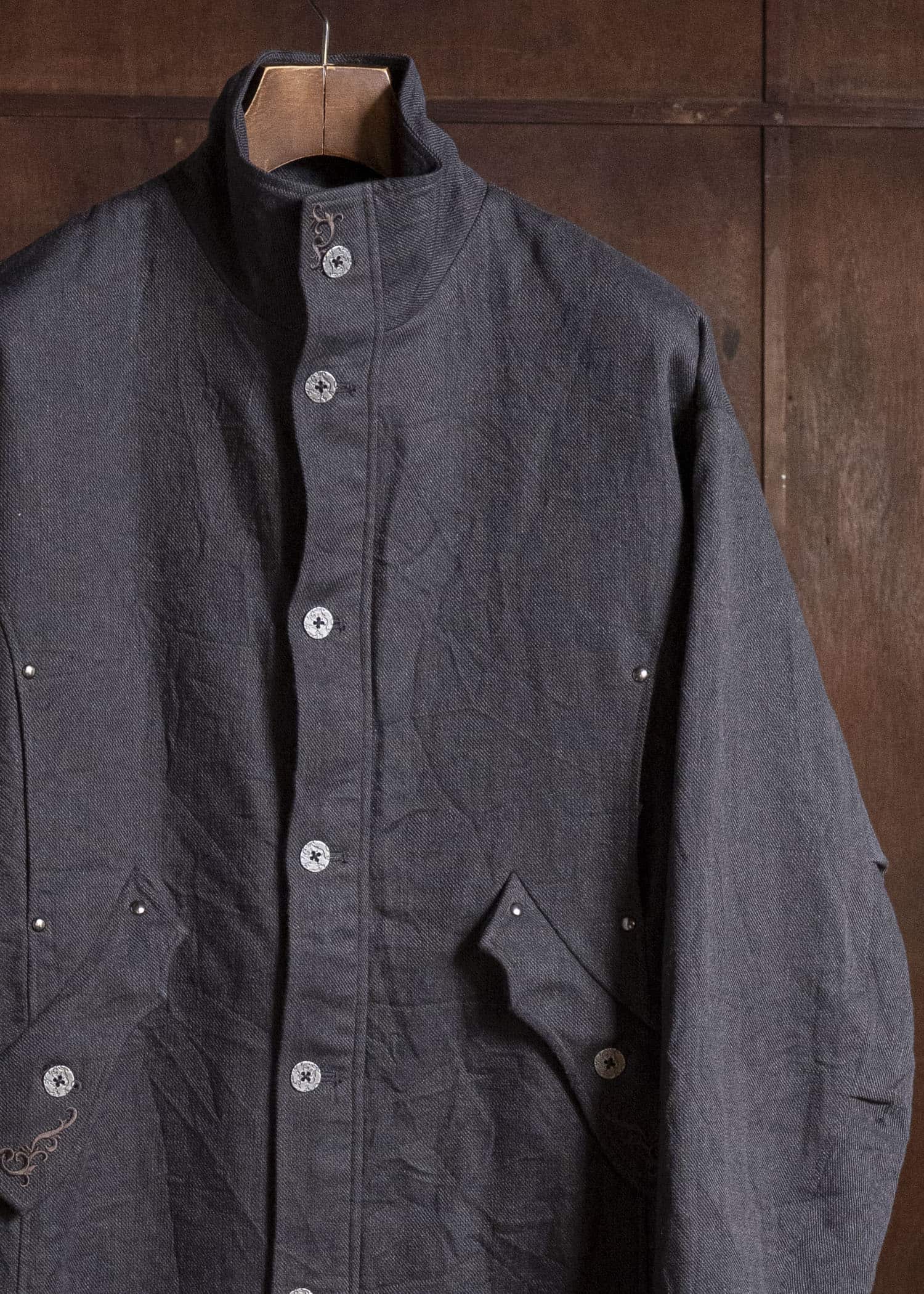 Professor.E EMBELLISHED PARKA GREY 26FW-FM-LC-01