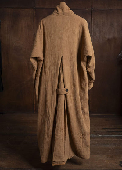 Gathering Textiles Farmer Coat (Shell Buttons) Double Gauze Cotton , Organic Cotton Lining FAC02-DG-BR