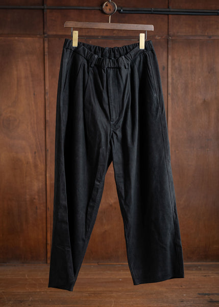 YOKO SAKAMOTO Letaher Wide Pants Black-Nu YS-24AW-11-Black-Nu