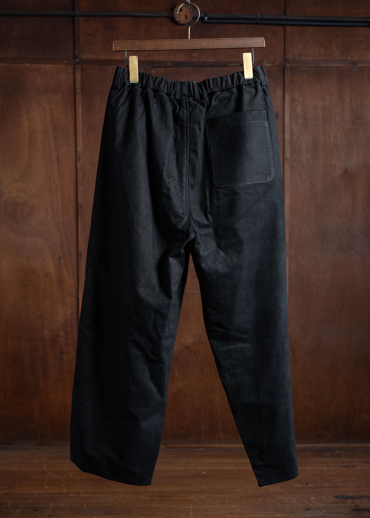 YOKO SAKAMOTO Letaher Wide Pants Black-Nu YS-24AW-11-Black-Nu