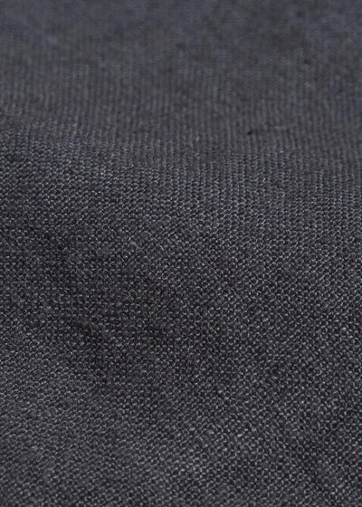Gathering Textiles Farmer Shirt(Curved) Japanese Stone Washed Linen , Unlined FAS02-LI-BK