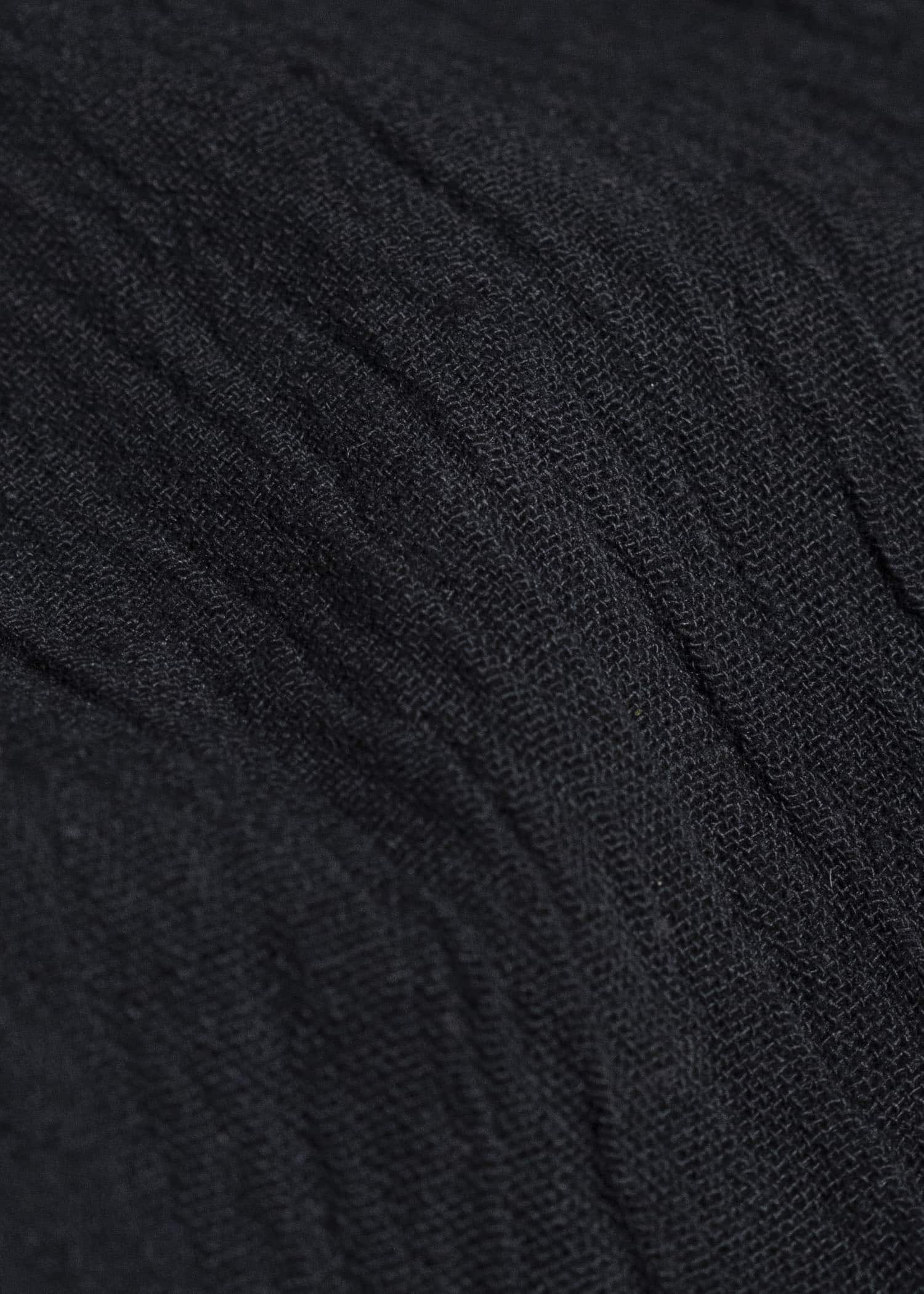 Gathering Textiles Fisherman Shirt (Curved) Handwoven Kala Cotton FIS03-KC-BK