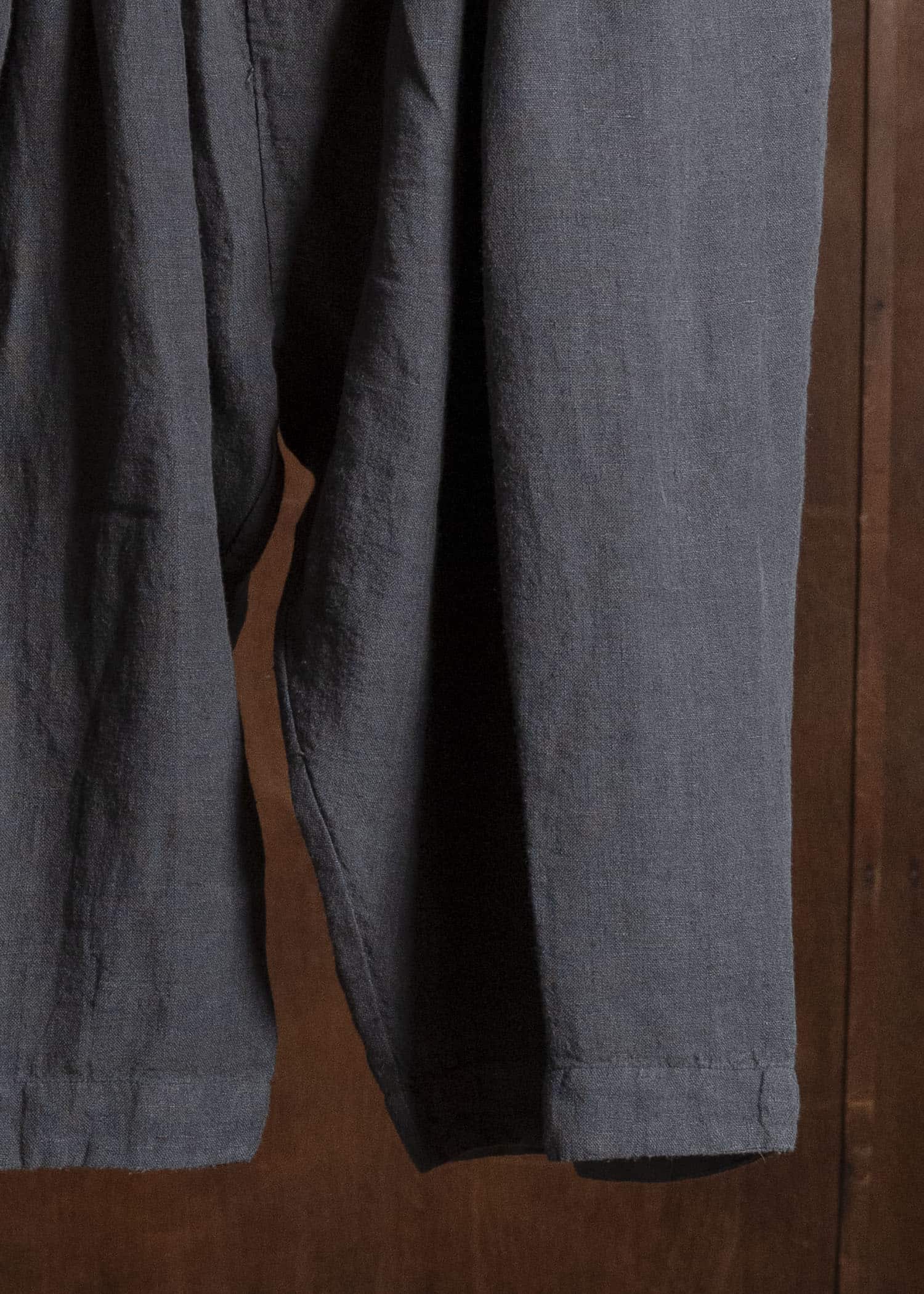 Gathering Textiles Roly Poly Shorts Organic Power Loom Linen BSH01-LI-BK