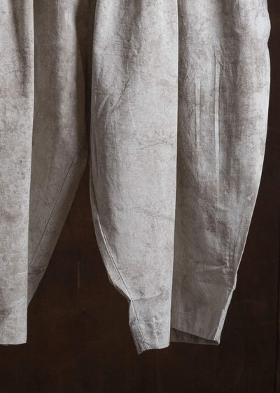 Gathering Textiles Roly Poly Shorts Cream Mud Resist Dabu Organic Cotton BSH01-DC-CR