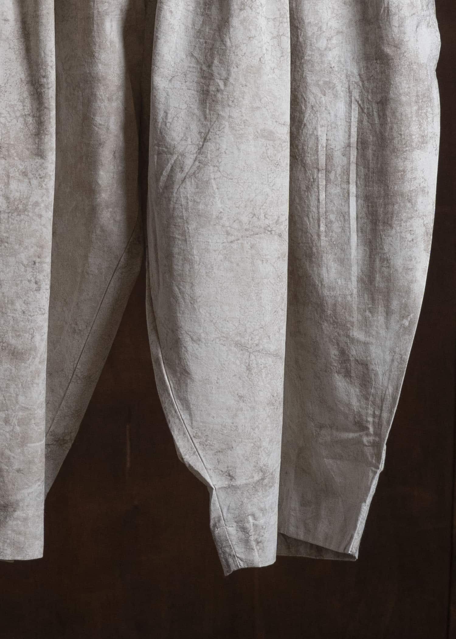 Gathering Textiles Roly Poly Shorts Cream Mud Resist Dabu Organic Cotton BSH01-DC-CR