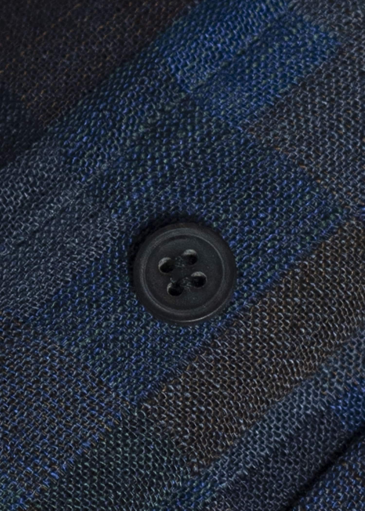 JAN-JAN VAN ESSCHE SHIRT#106-LINEN DOUBLE CLOTH PUZZLE Regular Long Sleeve Shirt Linen Double Cloth Puzzle