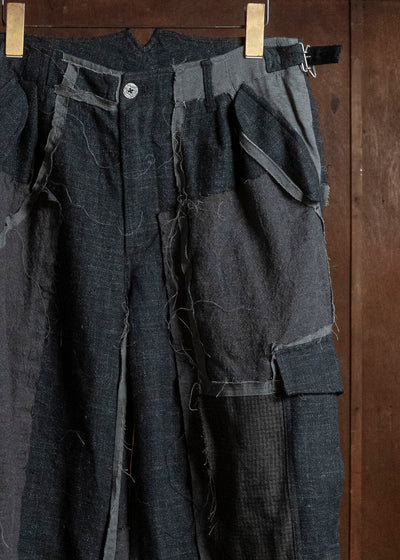 Professor.E HAND-TATTERED EDGES CARGO GREY 26FW-FM-TRL-02
