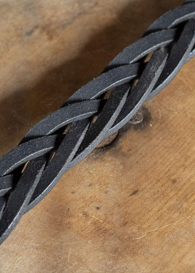 UMA WANG UB00B2 WOVEN LEATHER BELT uw900 - black