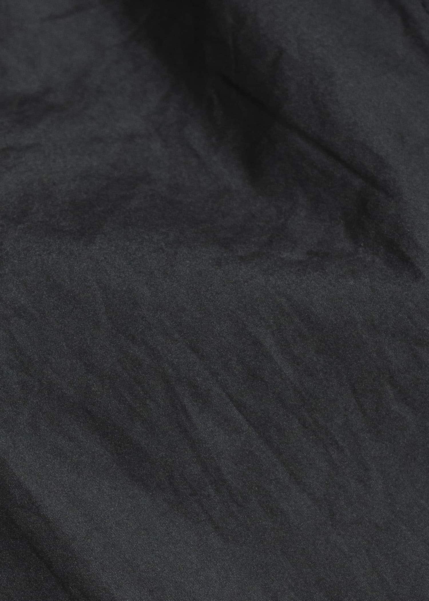 JAN-JAN VAN ESSCHE TROUSERS#84-COATED CLOTH TAR BLACK Oversized 6-Pocket Workwear Style Trousers Coated Cloth Tar Black