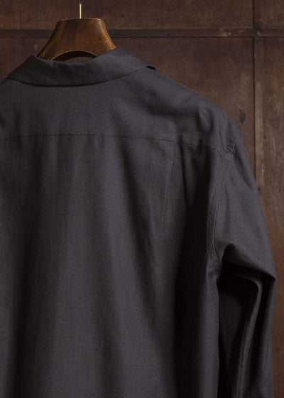 YOKO SAKAMOTO YS-26SS-48-BROWN Open Collar Shirt BROWN