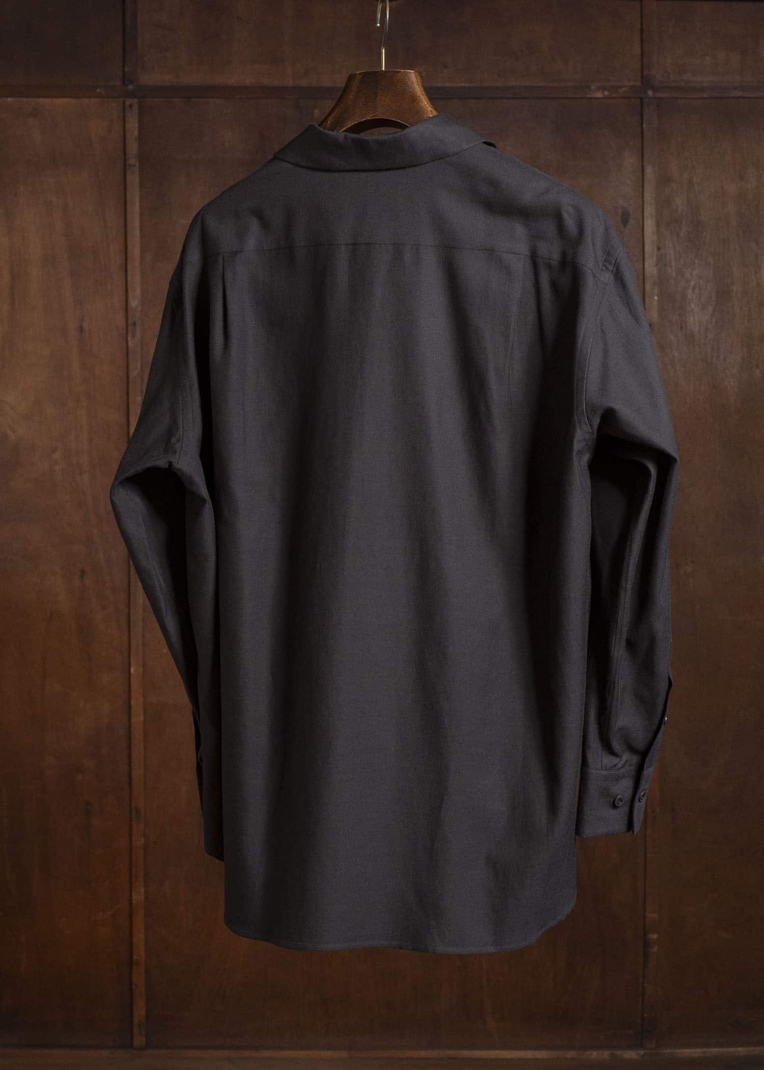 YOKO SAKAMOTO YS-26SS-48-BROWN Open Collar Shirt BROWN