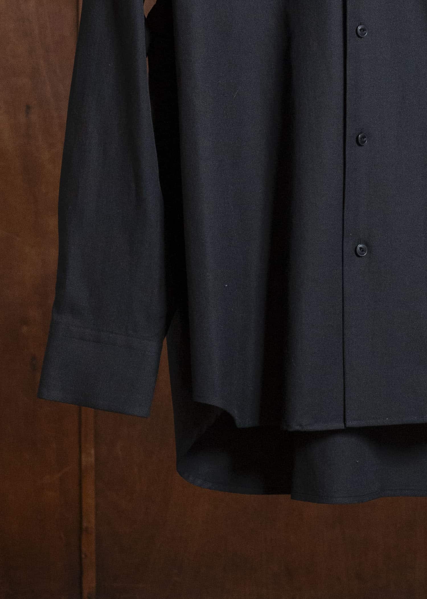 YOKO SAKAMOTO YS-26SS-48-BLACK Open Collar Shirt BLACK