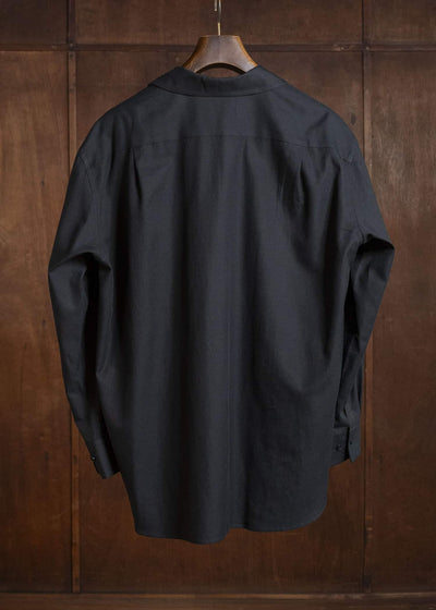 YOKO SAKAMOTO YS-26SS-48-BLACK Open Collar Shirt BLACK