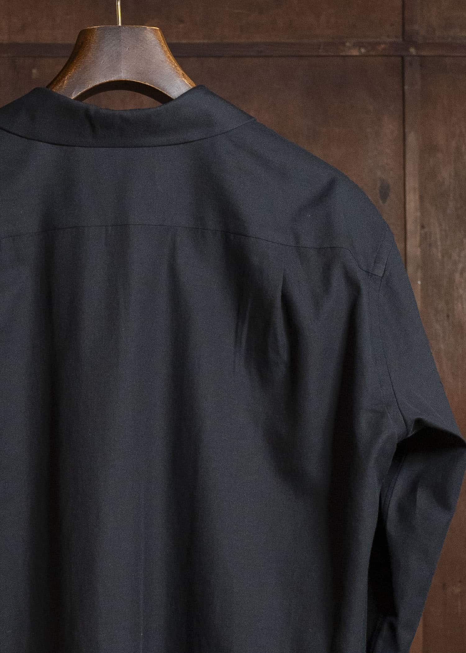 YOKO SAKAMOTO YS-26SS-48-BLACK Open Collar Shirt BLACK