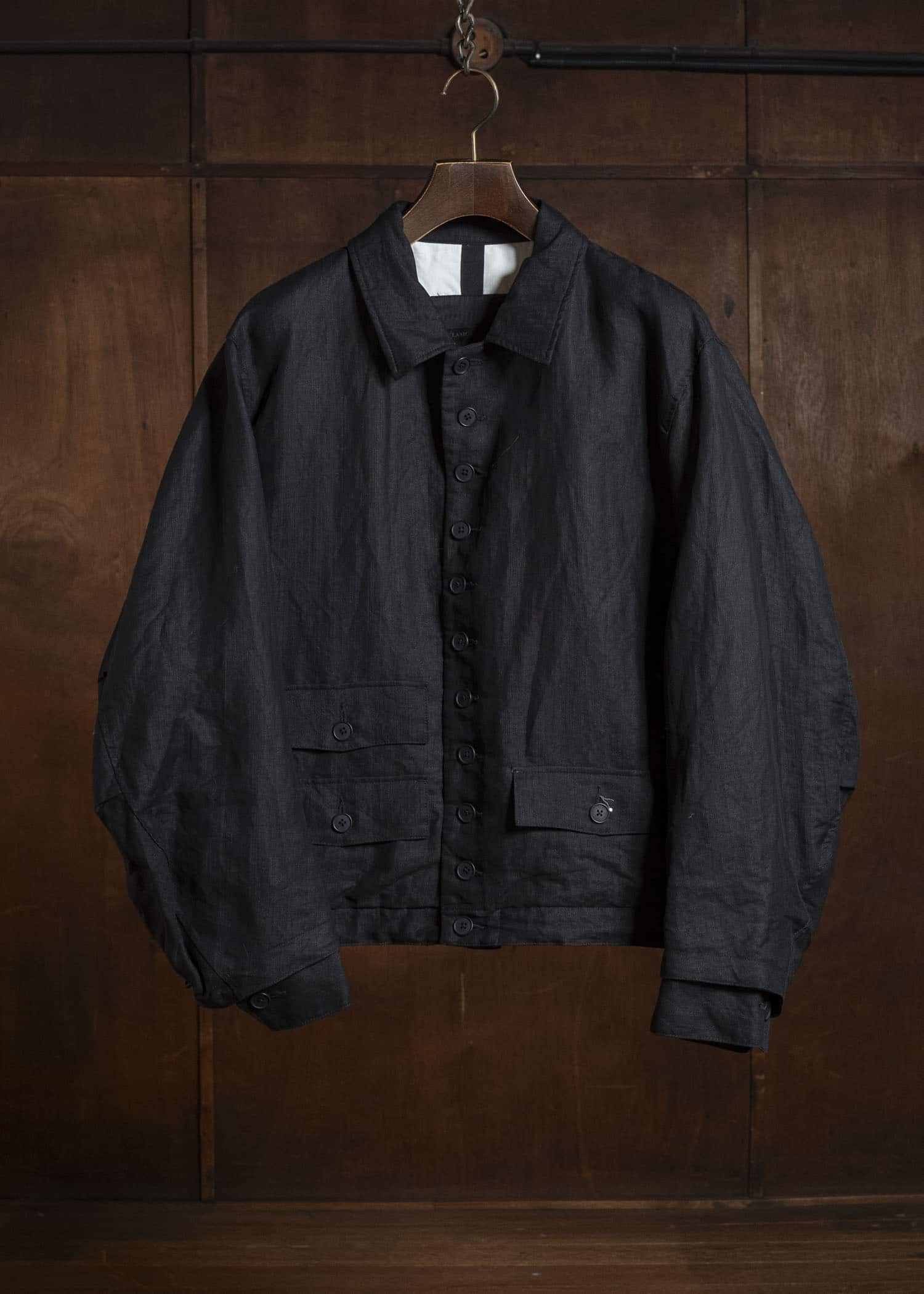 KLASICA IRWELL - DB CURVED ARM BUTTON BLOUSON BLACK