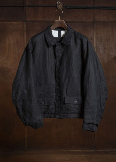 KLASICA IRWELL - DB CURVED ARM BUTTON BLOUSON BLACK