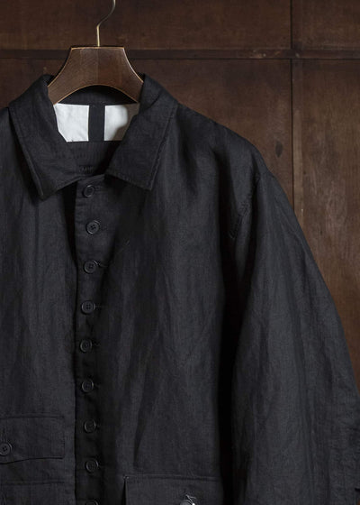 KLASICA IRWELL - DB CURVED ARM BUTTON BLOUSON BLACK