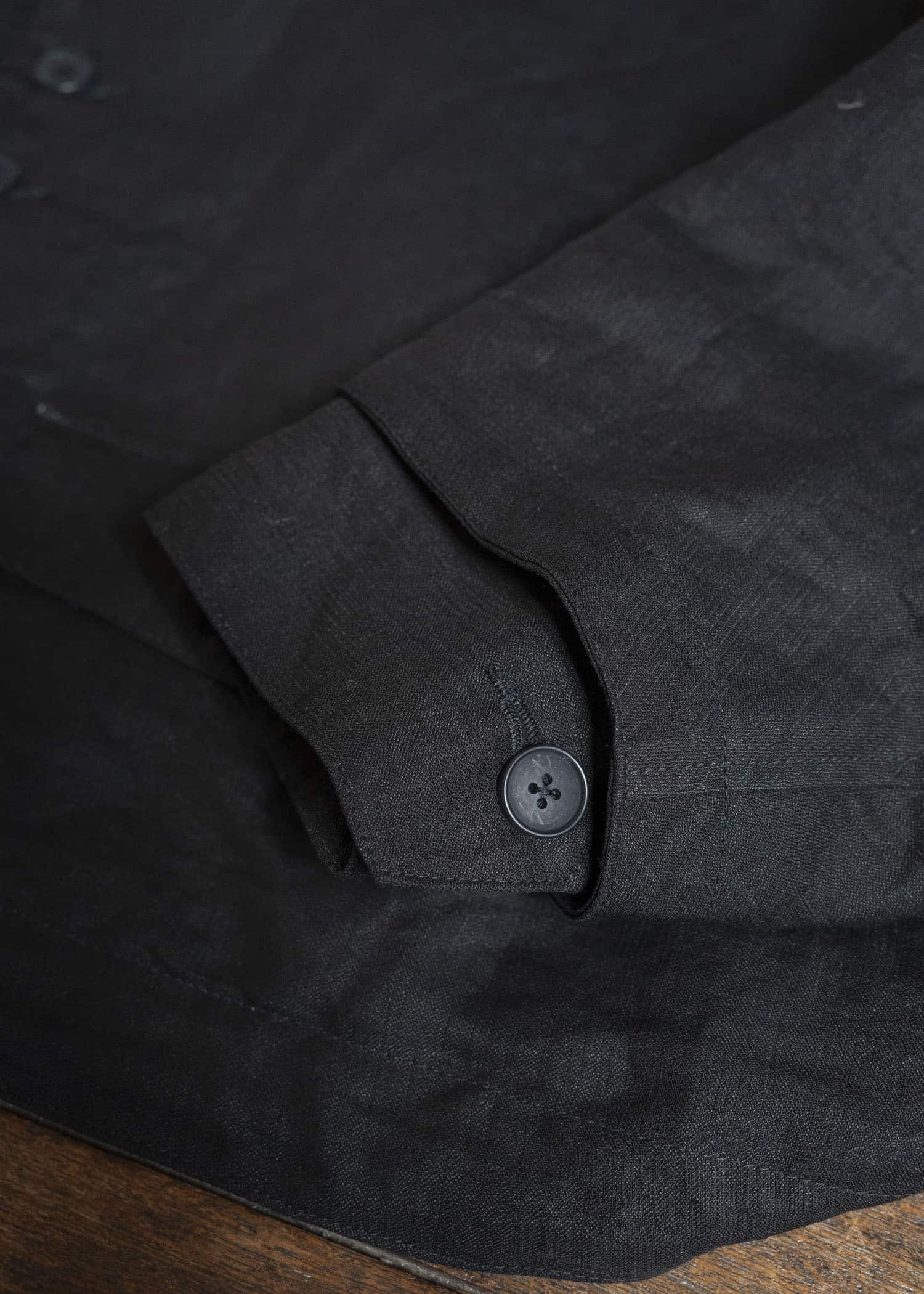 KLASICA IRWELL - DB CURVED ARM BUTTON BLOUSON BLACK