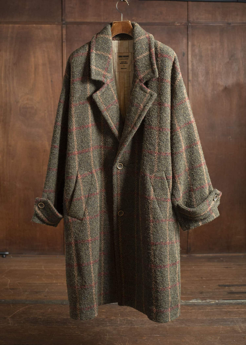 UMA WANG UM8506 CASSIE COAT uw472 - green/red/tan – VISION OF FASHION