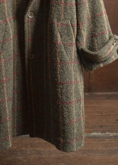 UMA WANG UM8506 CASSIE COAT uw472 - green/red/tan