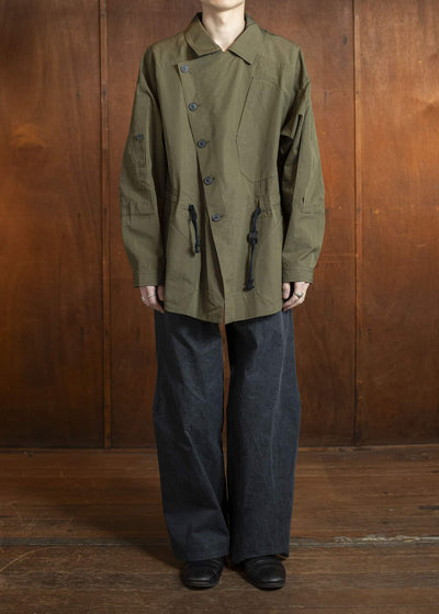 JAN-JAN VAN ESSCHE TROUSERS#84-TIME WASHED CANVAS BLACK Oversized 6-Pocket Workwear Style Trousers Time Washed Canvas Black