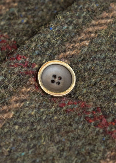 UMA WANG UM8506 CASSIE COAT uw472 - green/red/tan