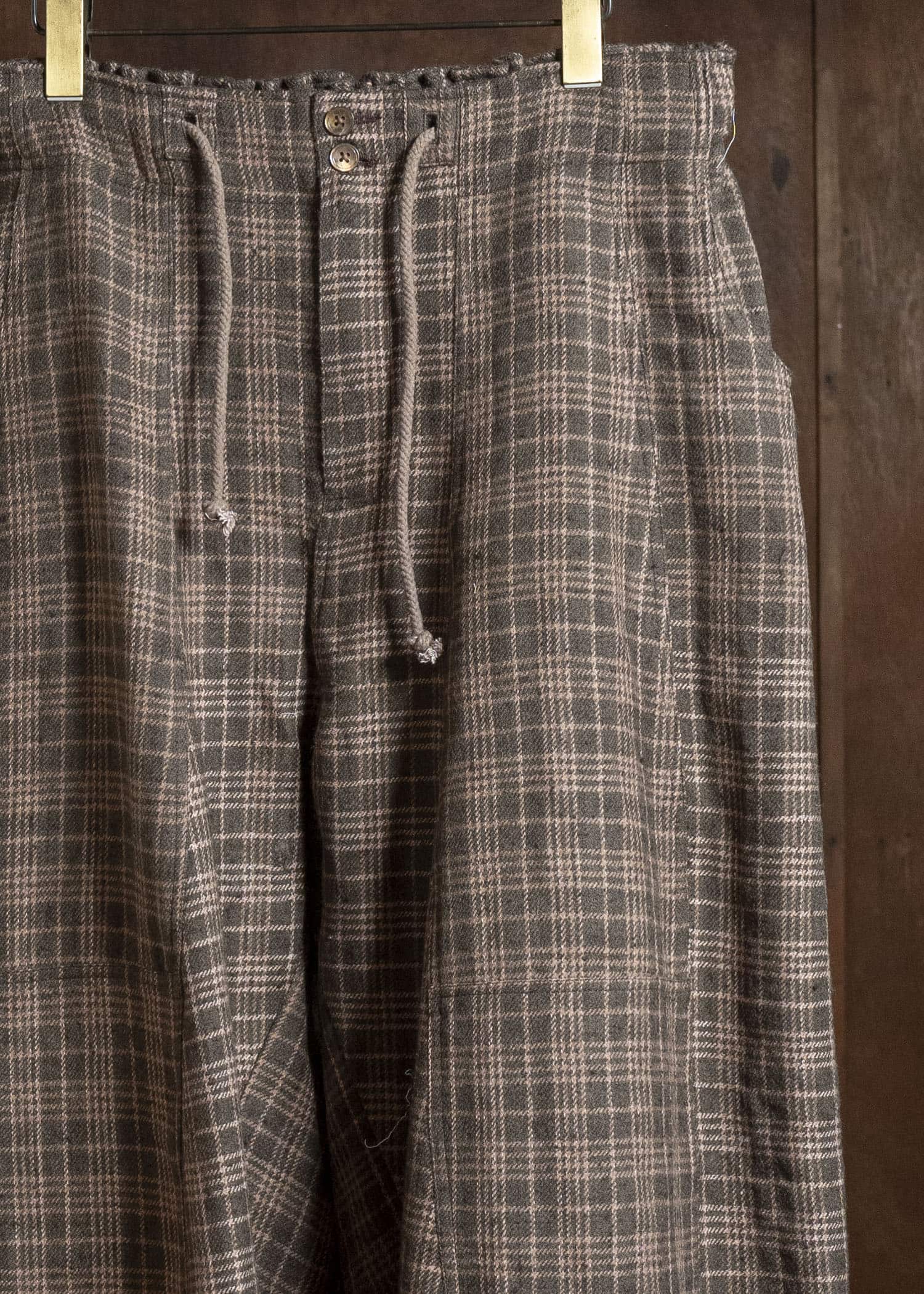 Gathering Textiles Fisherman Pants Brown Red Cheks FIP01-FW-CG