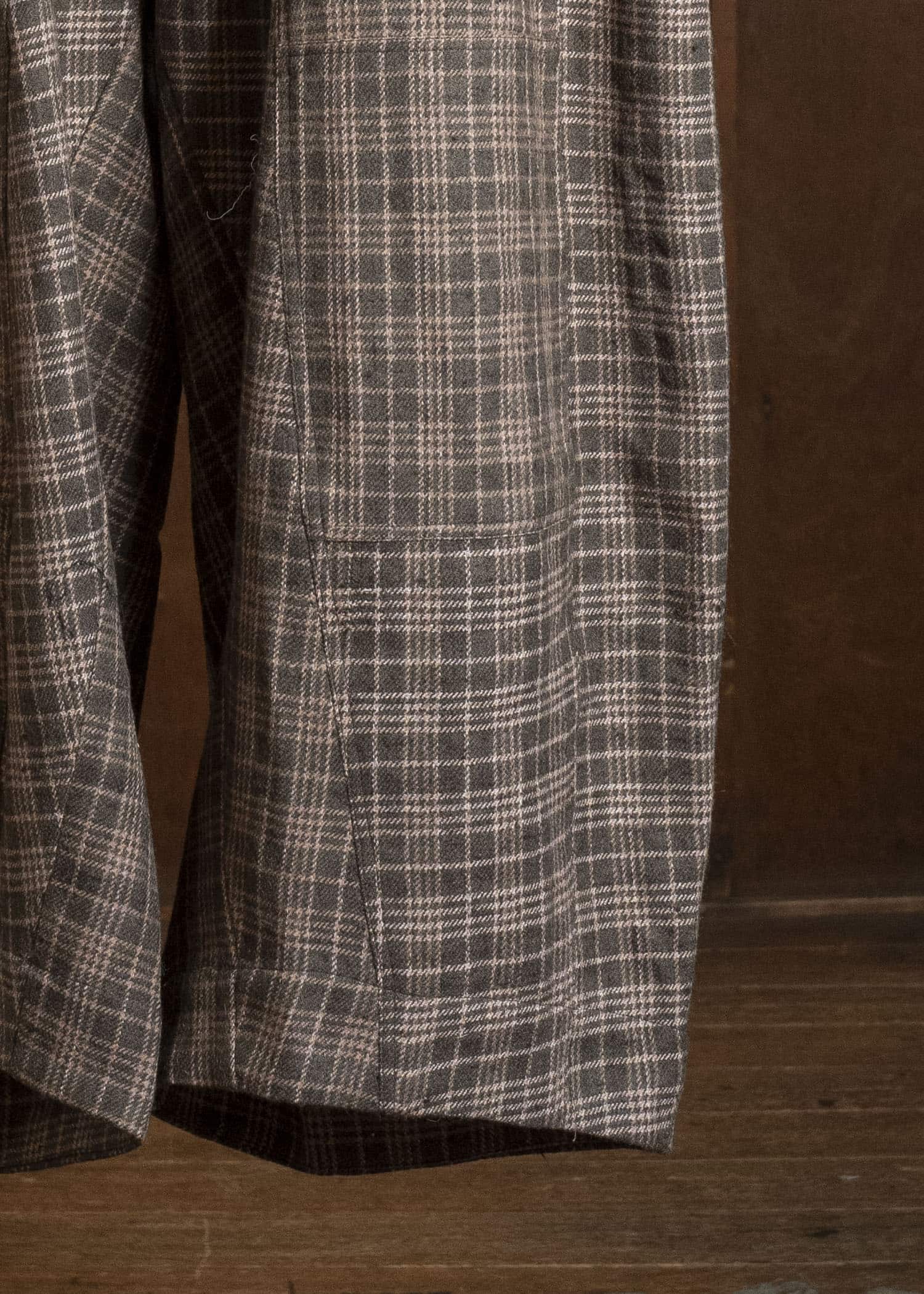 Gathering Textiles Fisherman Pants Brown Red Cheks FIP01-FW-CG