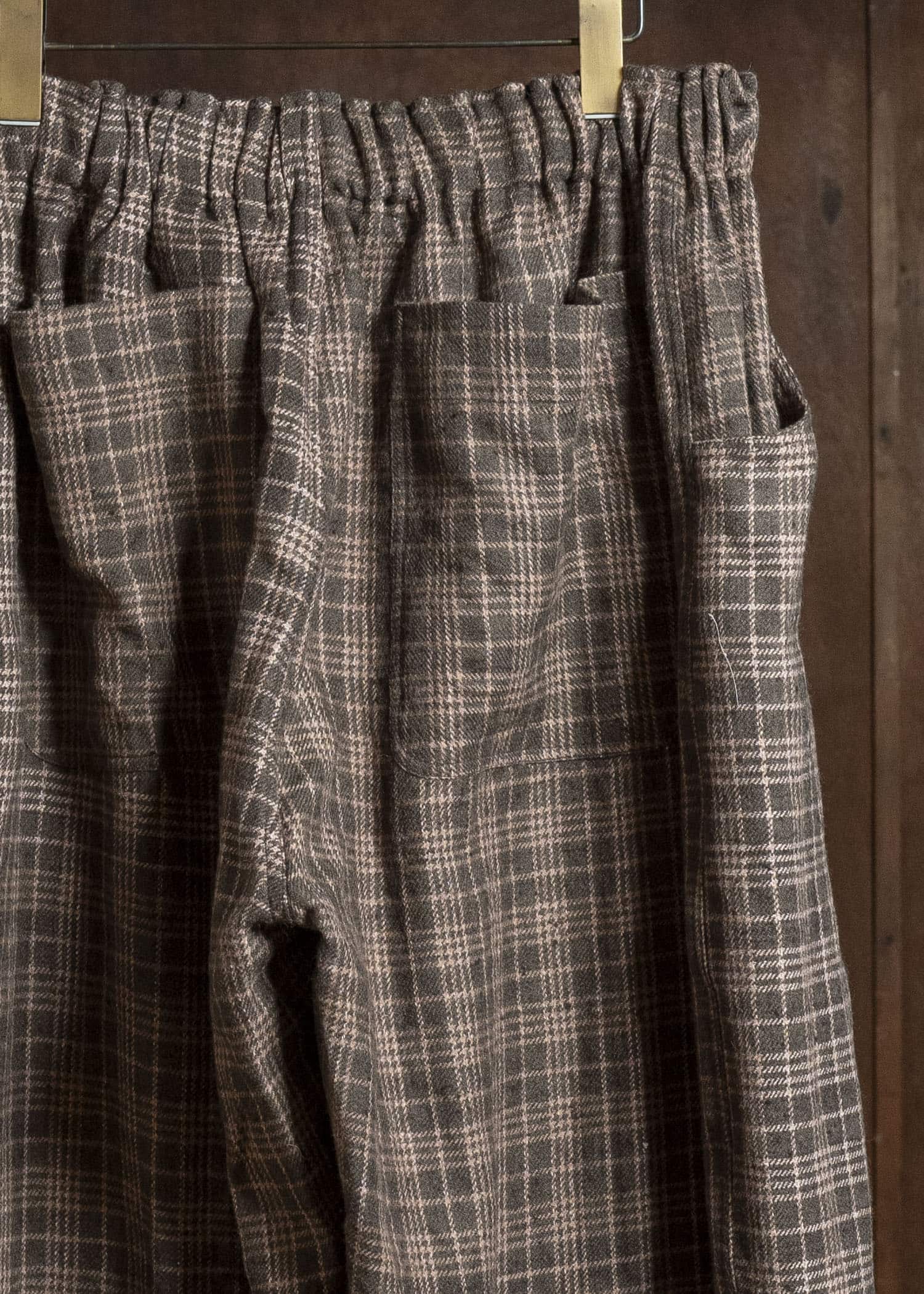 Gathering Textiles Fisherman Pants Brown Red Cheks FIP01-FW-CG
