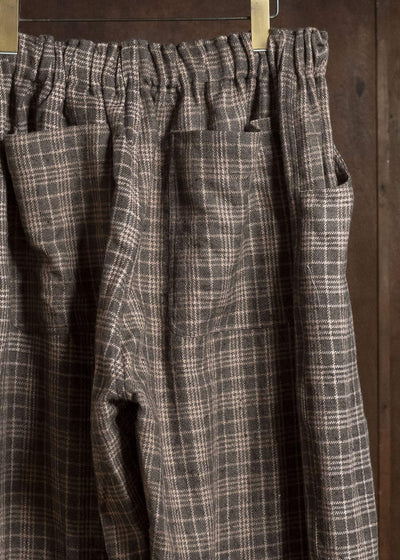 Gathering Textiles Fisherman Pants Brown Red Cheks FIP01-FW-CG