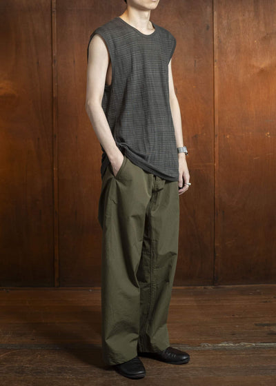 JAN-JAN VAN ESSCHE TANKTOP#18-RIPPLE JERSEY SUMI Loose Fit Tank Top With Wide Shoulders Ripple Jersey Sumi