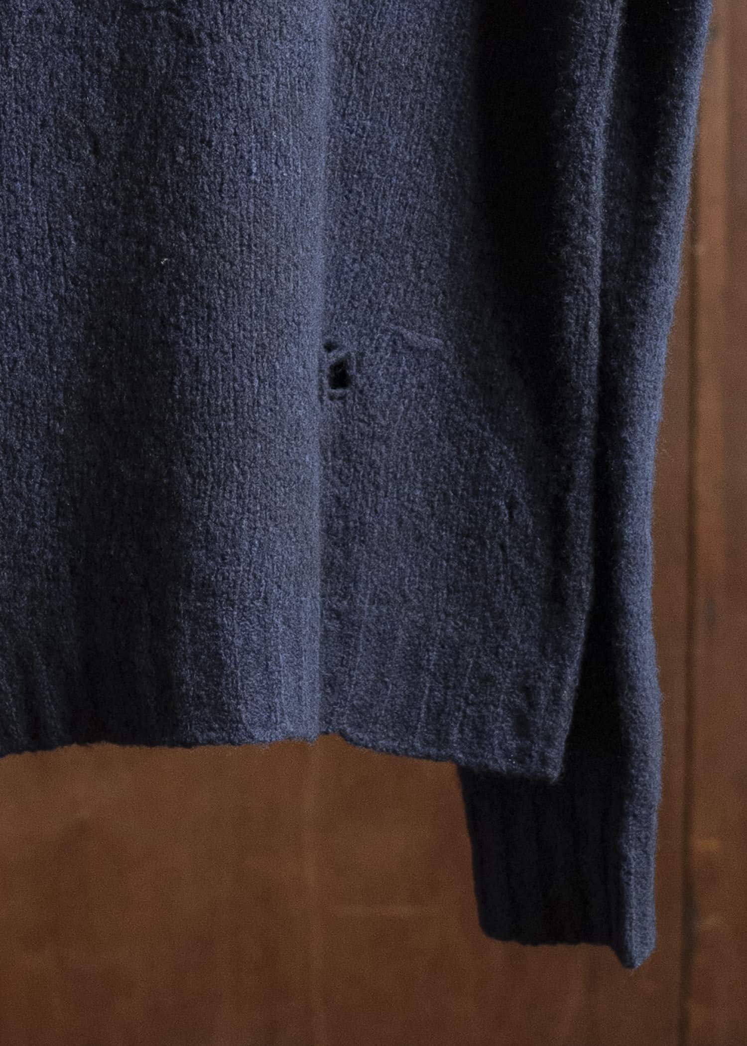 UMA WANG UK7595 ROUND NECK TOP uw390 - dark blue