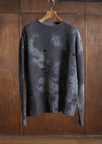 UMA WANG UK7595 ROUND NECK TOP uw890 - dark grey