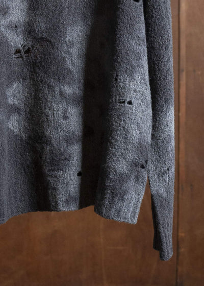 UMA WANG UK7595 ROUND NECK TOP uw890 - dark grey