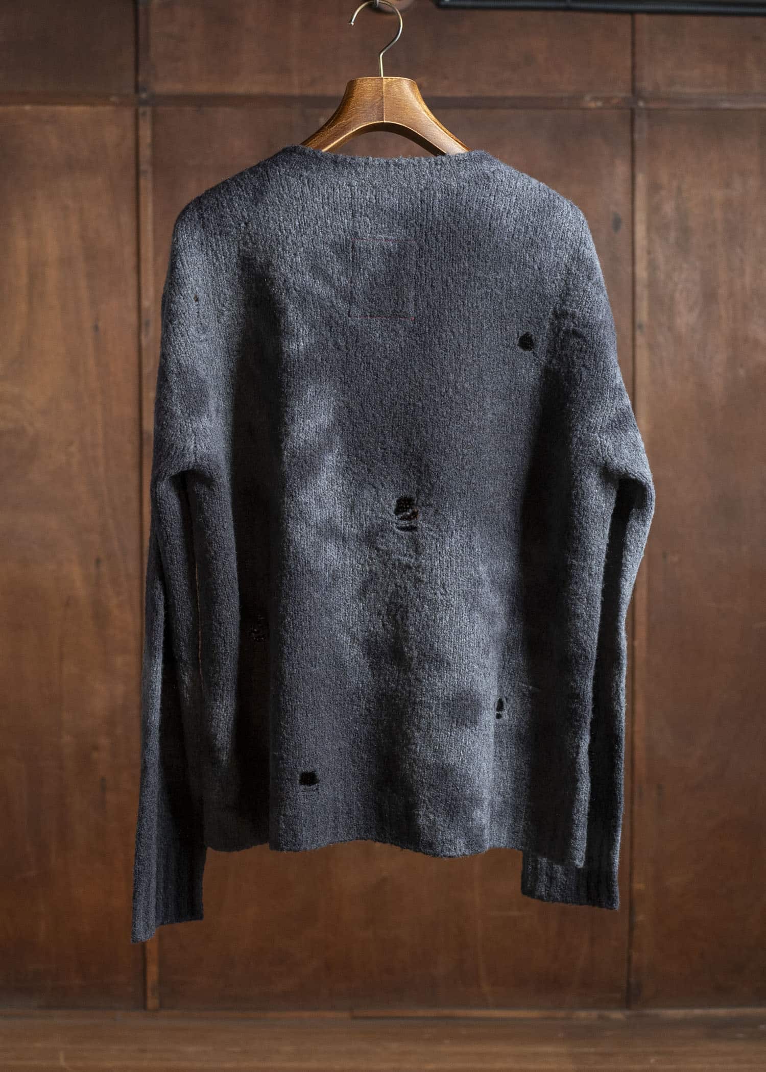 UMA WANG UK7595 ROUND NECK TOP uw890 - dark grey