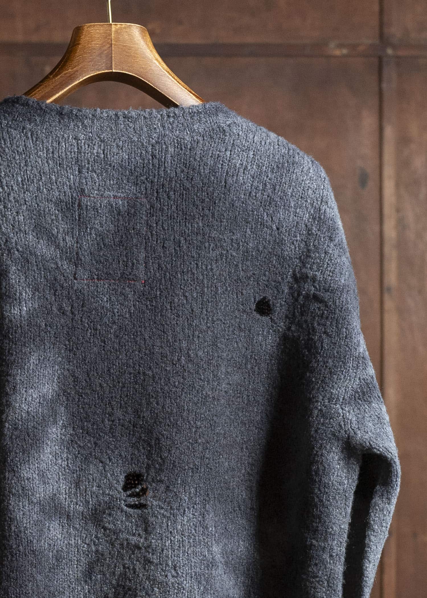 UMA WANG UK7595 ROUND NECK TOP uw890 - dark grey