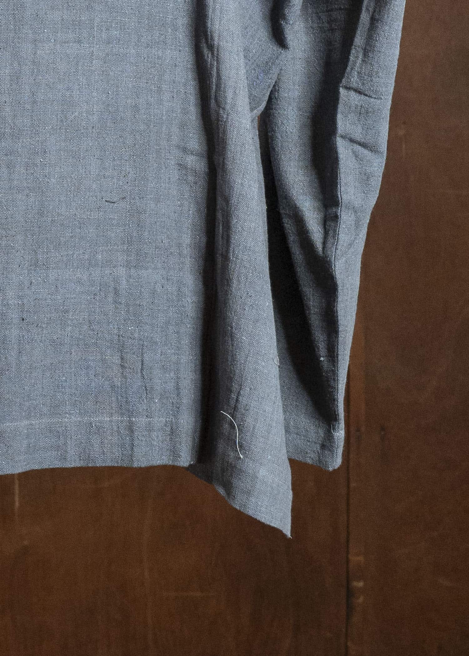 Gathering Textiles Shepherd Jacket Handwoven , Kala Cotton Yarn Dyed Black Blue SHJ01-DC-NV