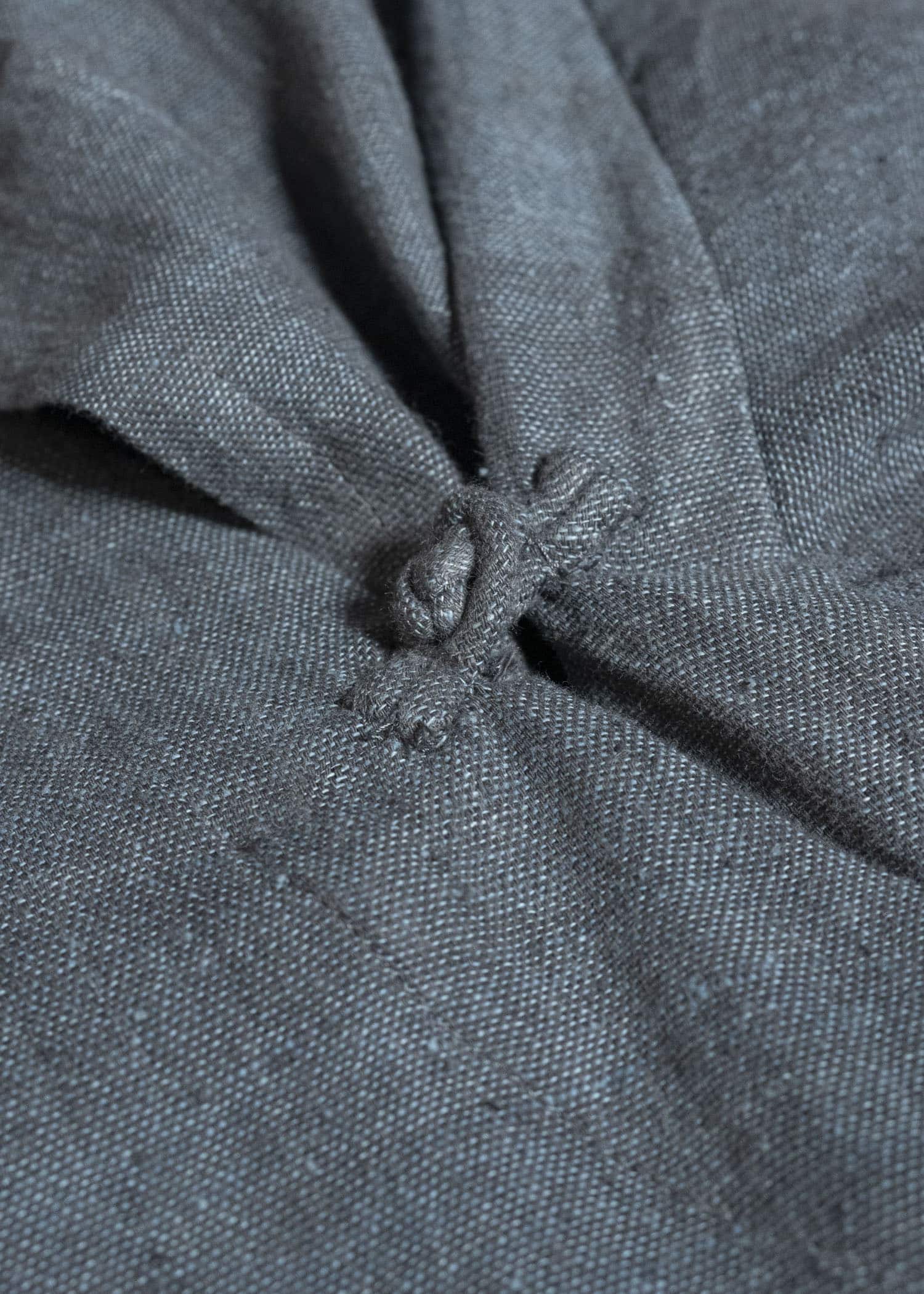 Gathering Textiles Shepherd Jacket Handwoven , Kala Cotton Yarn Dyed Black Blue SHJ01-DC-NV