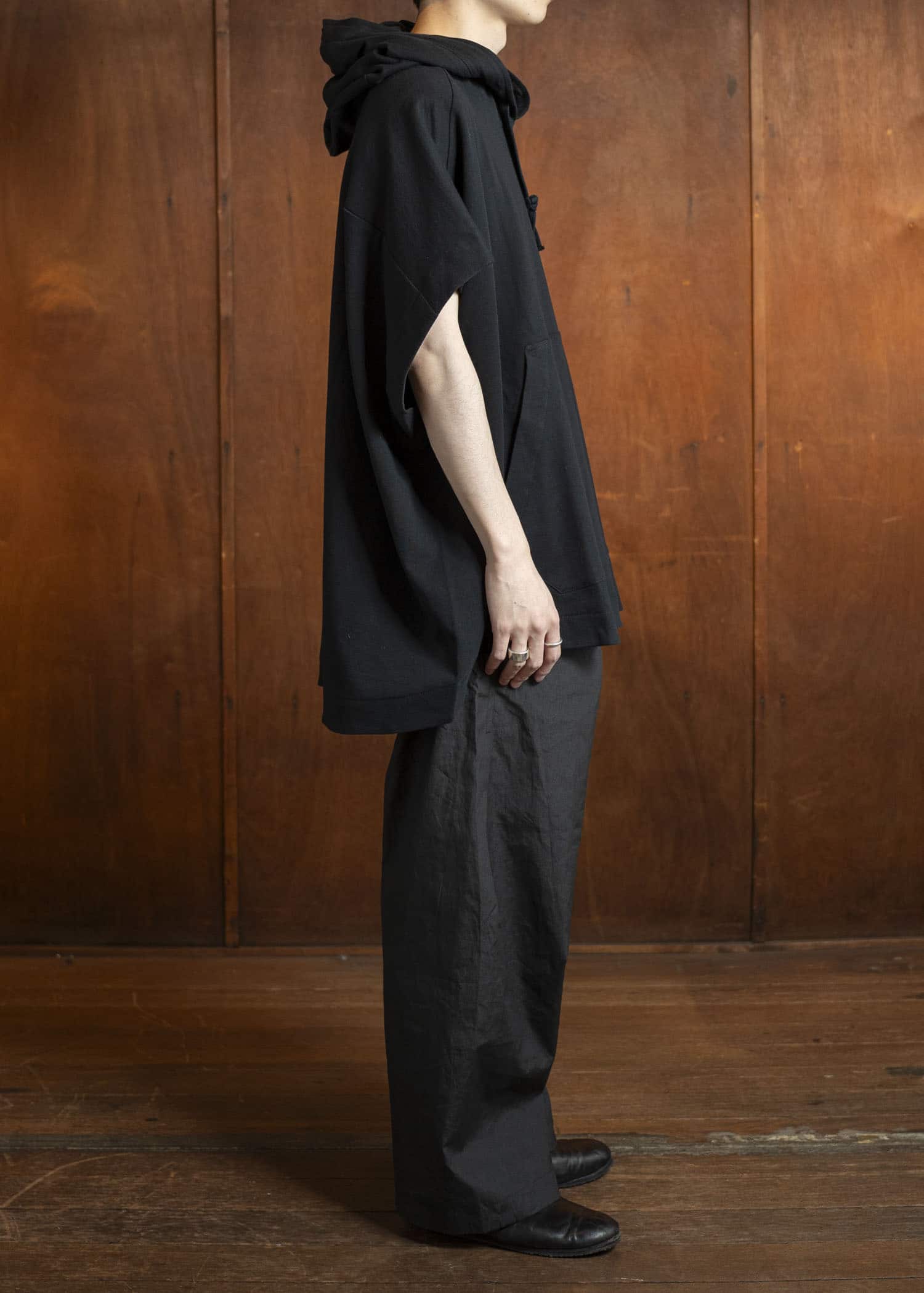 JAN-JAN VAN ESSCHE SWEAT#64-ORG. CO LI SWEAT SUMMER Oversized Sleeveless Hooded Sweat Org. Co Li Sweat Summer