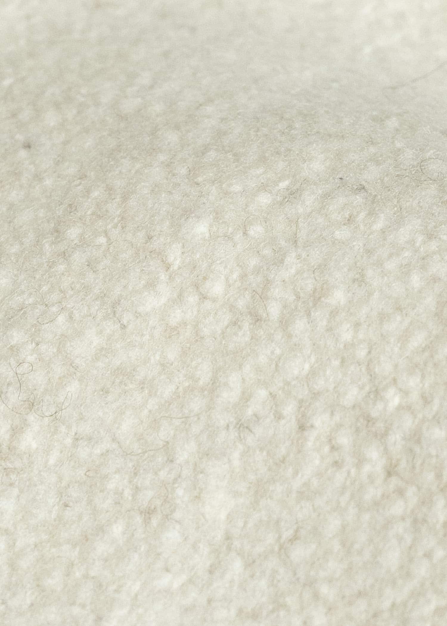 Gathering Textiles Scarf Mini Handwoven And Handfelted Lambs Wool , Naturally Cream SCM-WL-WH