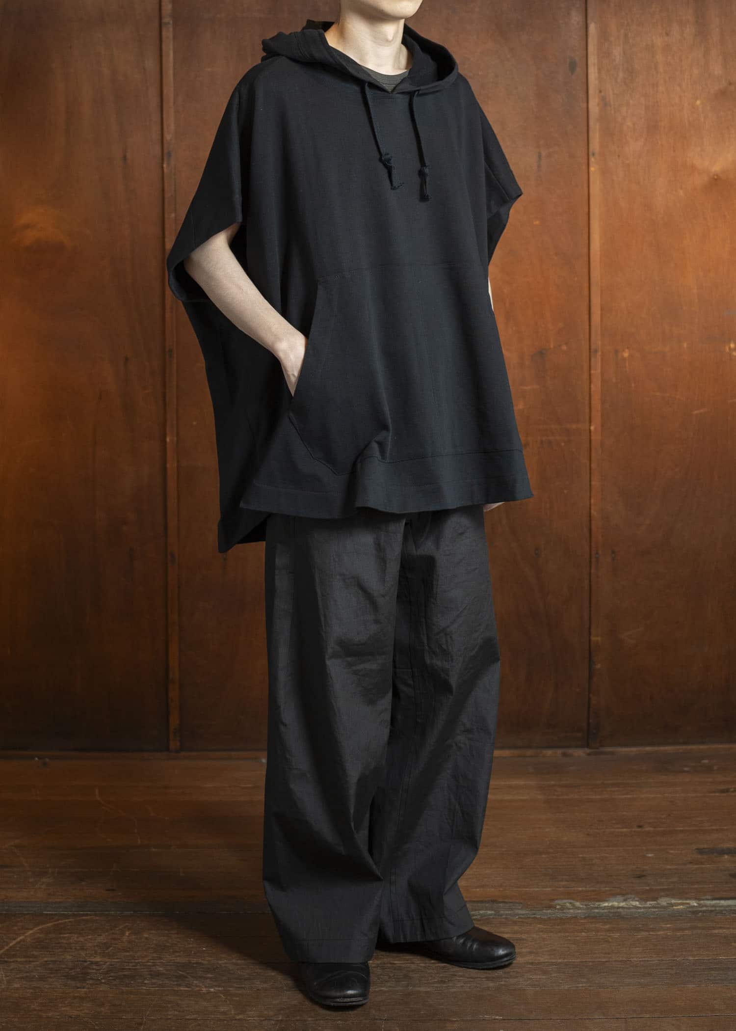 JAN-JAN VAN ESSCHE SWEAT#64-ORG. CO LI SWEAT SUMMER Oversized Sleeveless Hooded Sweat Org. Co Li Sweat Summer