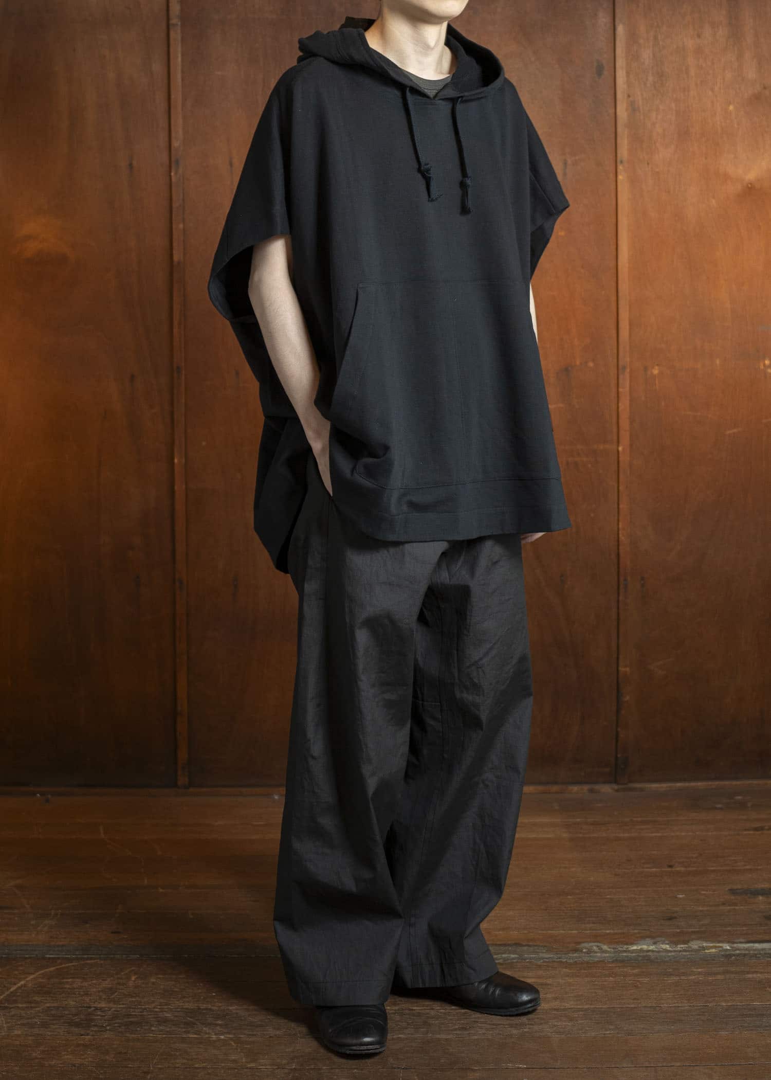 JAN-JAN VAN ESSCHE SWEAT#64-ORG. CO LI SWEAT SUMMER Oversized Sleeveless Hooded Sweat Org. Co Li Sweat Summer