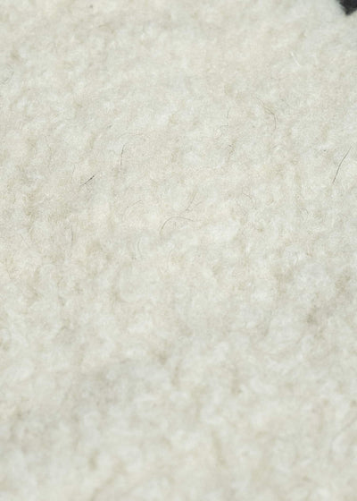 Gathering Textiles Scarf Mini Handwoven And Handfelted Lambs Wool , Naturally Cream SCM-WL-WH