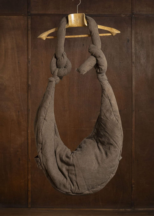 Gathering Textiles Roly Poly Bag Ramie Mud Dyed RPB01-RA-BR